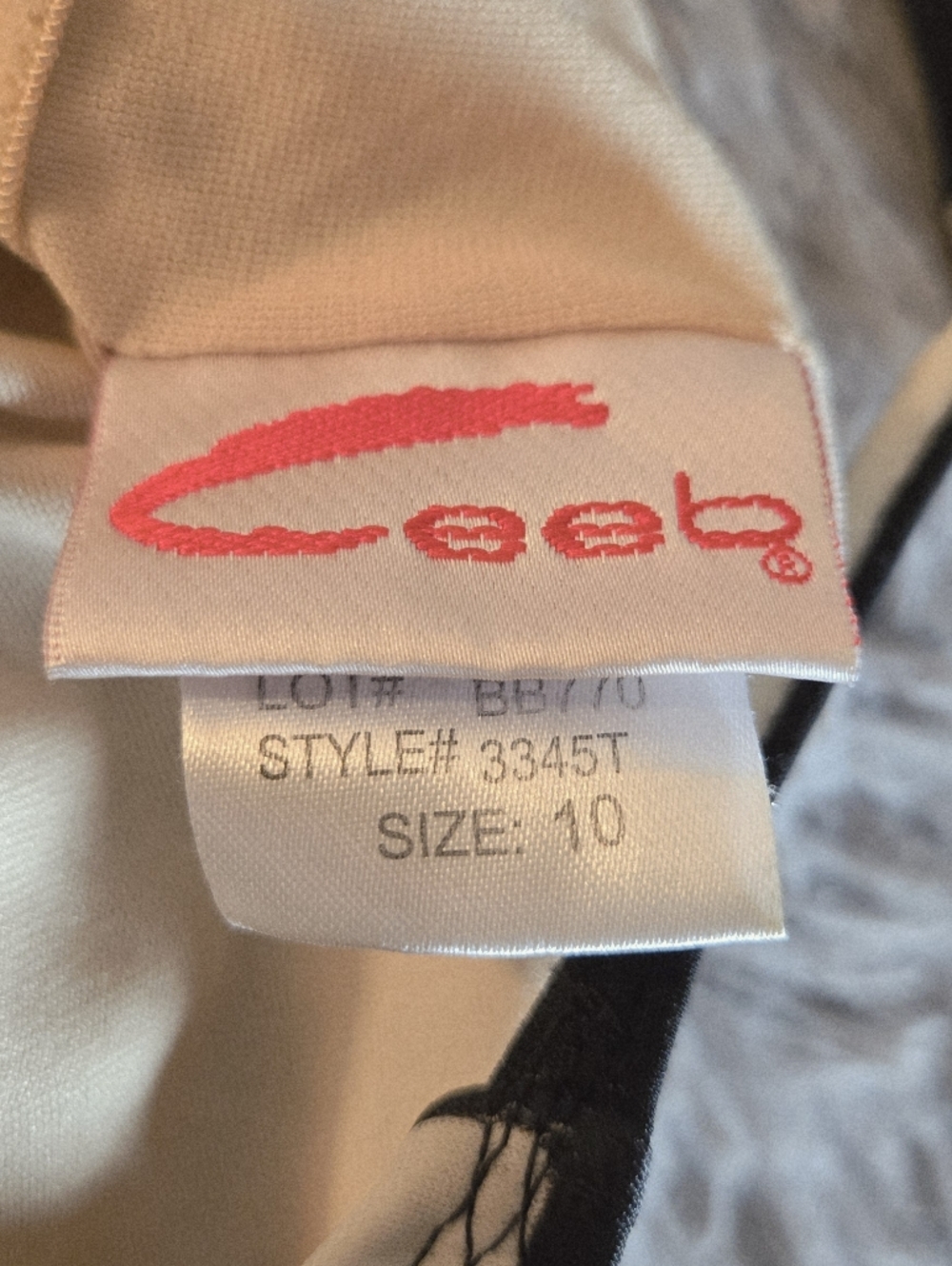 Ceeb Tankini Top Black/White Size 10 View 2